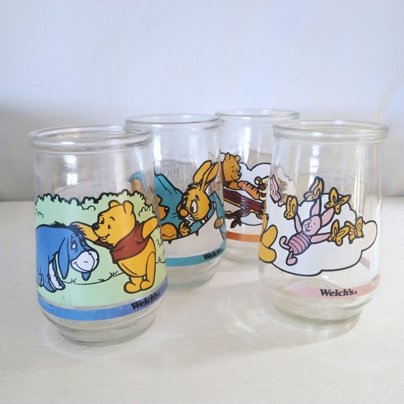 Vintage Winnie the Pooh glasses Eyor, Piglet, Pooh, Tigger!